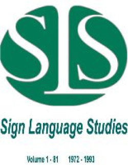 USA: Sign Language Studies, 1972 - 1993