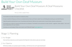 Build Your Own Deaf Museum
