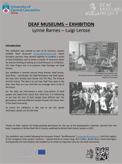 The History of Deaf Access, Place and Space in the UK